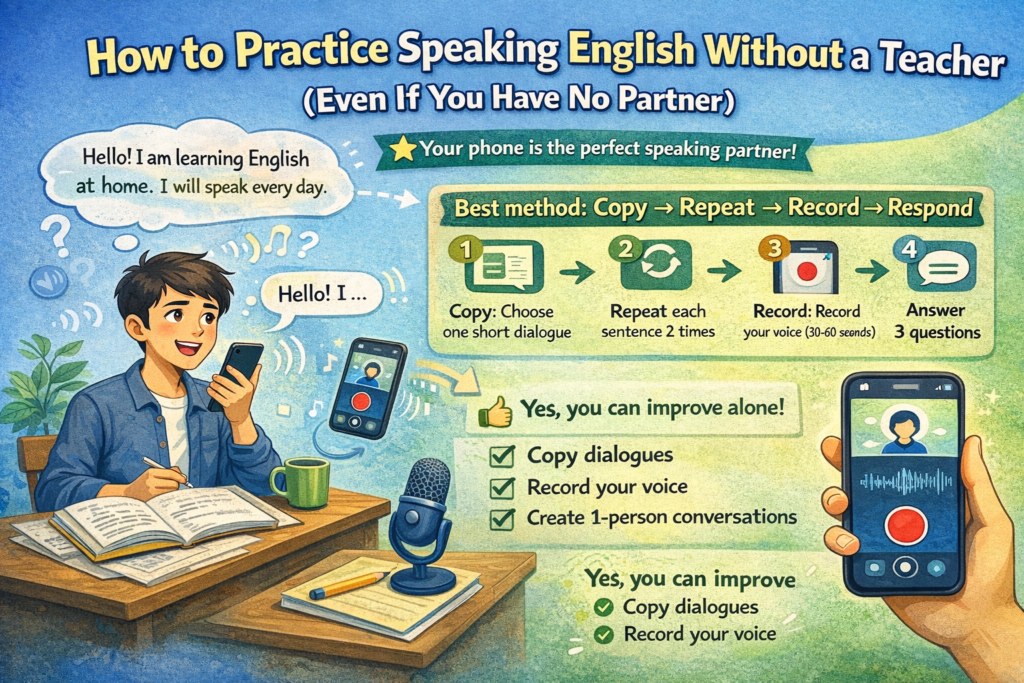 How to Practice Speaking English Without a Teacher (Even If You Have No Partner)