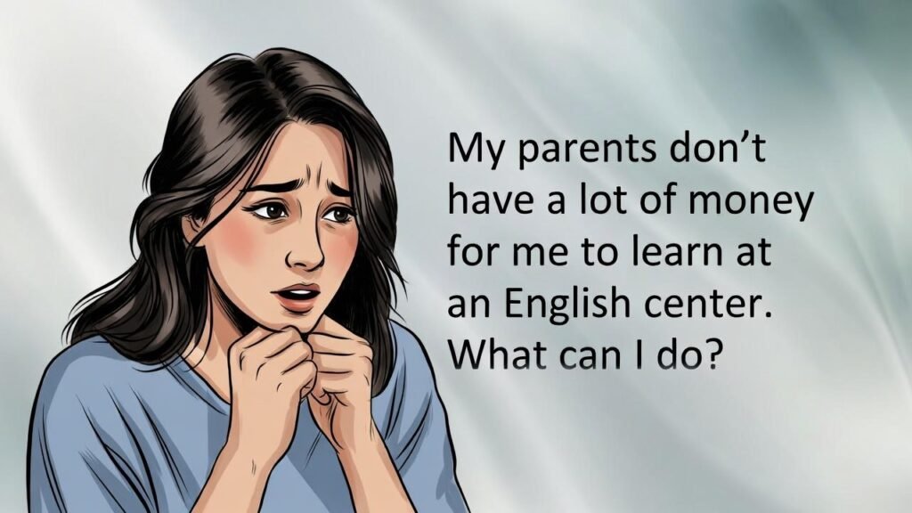 “My parents don’t have a lot of money for me to learn at an English center. What can I do?