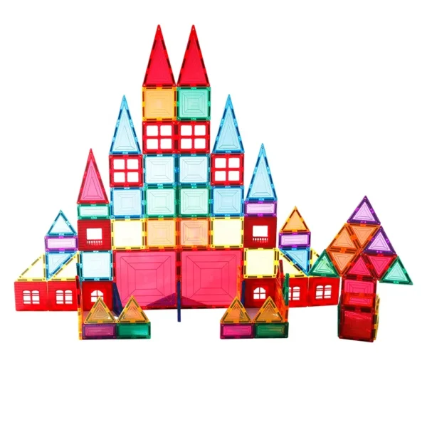 3D magnetic building tiles