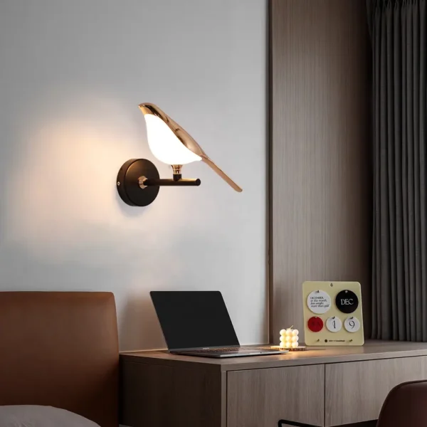 Led birds wall lamp
