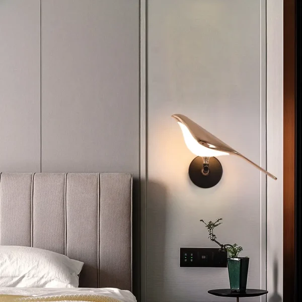 Led birds wall lamp