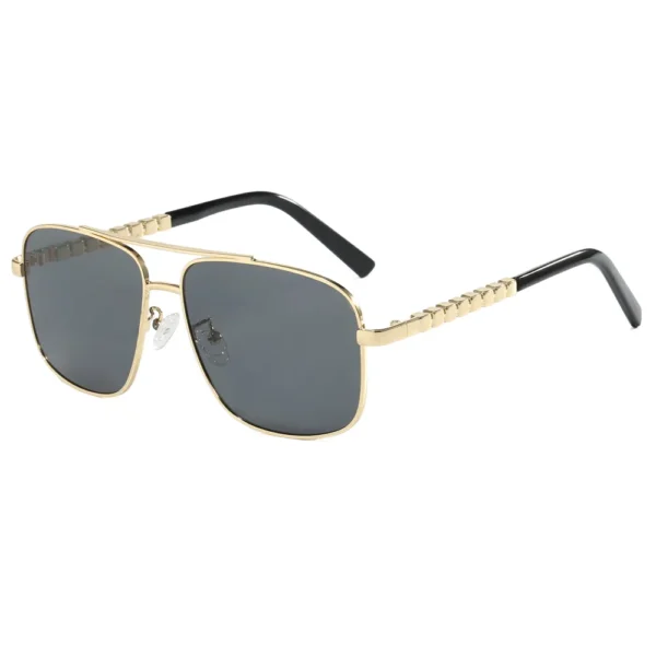 Retro Square Double Bridge Sunglasses Gradient
