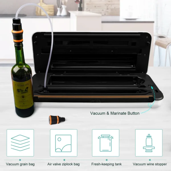 Vacuum sealer machine for food
