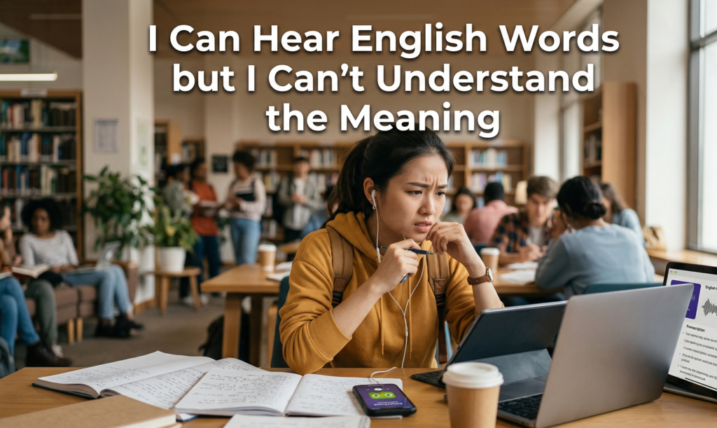 I Can Hear English Words but I Can’t Understand the Meaning
